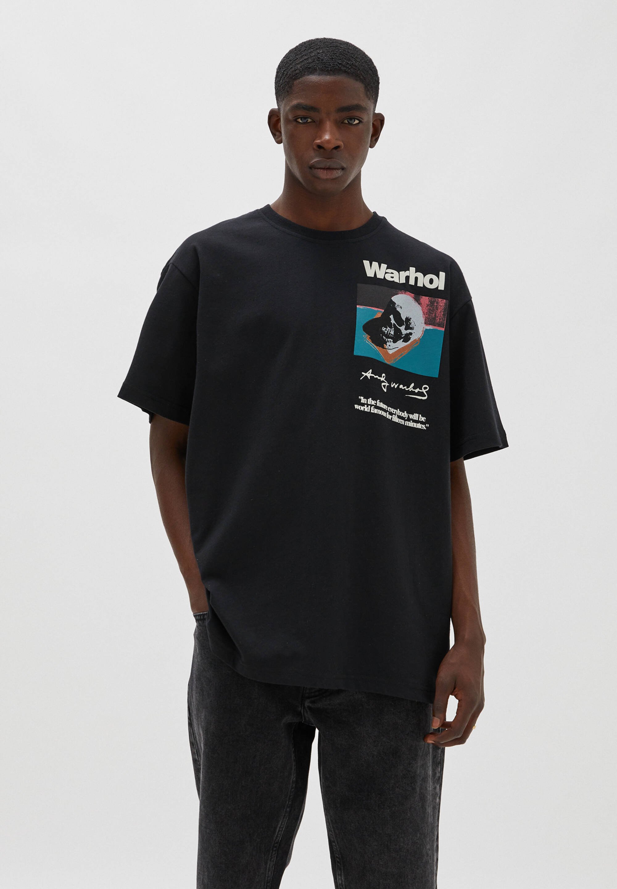 pull and bear skull t shirt