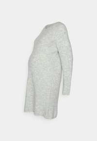 ONLY MATERNITY OLMCAROL - Gebreide jurk - light grey