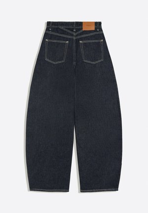 Bershka, HIGH-WAIST BARREL JEANS - Wide leg - royal blue