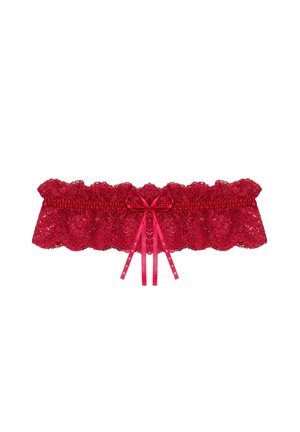 XMAS JOLLY - GARTER - Strumpfhalter - ruby plain