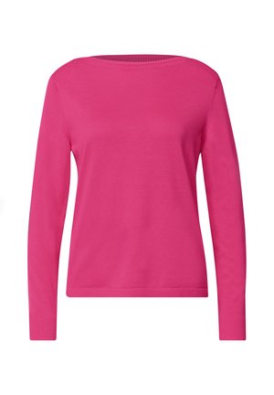 Street One, BASIC SWEATER WITH A BOAT NECK - Strickpullover - impact pink