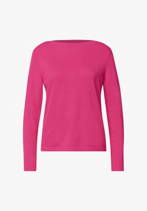 Street One, BASIC SWEATER WITH A BOAT NECK - Striktrøje - impact pink