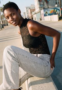 Urban Classics LADIES LACE BODY - Bluza - black