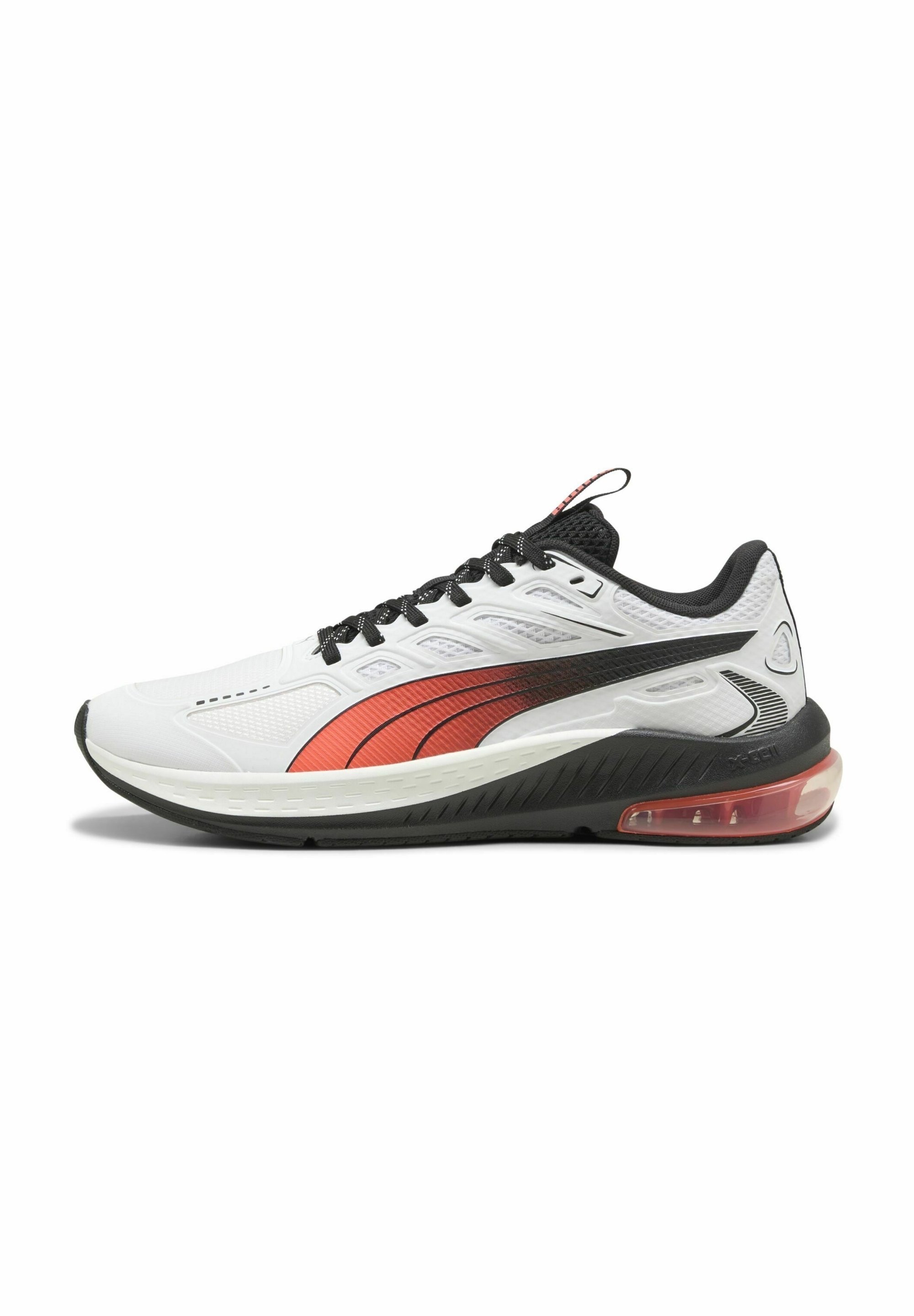 Puma Men\'s White and Black Athletic Shoes with Red Accents Puma PUMA R22 Black / White / Blue - Free delivery | Spartoo  main image 4