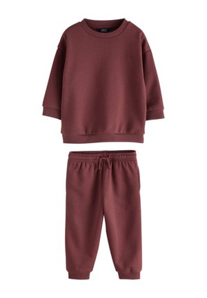 Next REGULAR FIT - PRICE STARTER CREW JOGGERS SET . - Tepláková súprava - rust red