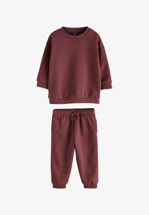 Next REGULAR FIT - PRICE STARTER CREW JOGGERS SET . - Tepláková súprava - rust red