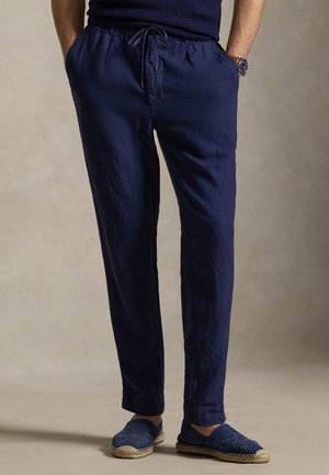 LATEEF SLIM TAPERED FIT LINEN PANT - Pantalon classique - newport navy