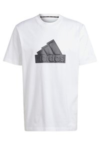 adidas Sportswear FUTURE ICONS BADGE OF SPORT - T-shirt imprimé - white/black