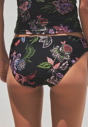 Bikini-Hose - black floral