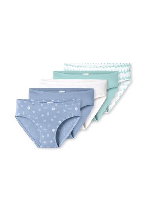 5-PACK  - Slip - weiß/türkis/hellblau