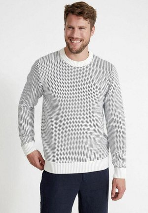 MATTEO CREW - Jumper - off white navy