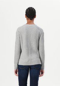 TOM TAILOR V NECK PULLOVER - Pulover - medium silver grey