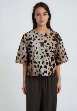 Smith&Soul, SMITH&SOUL BOXY T-SHIRT RUNDHALS MIT ALL OVER PRINT - T-Shirt print - dark chocolat