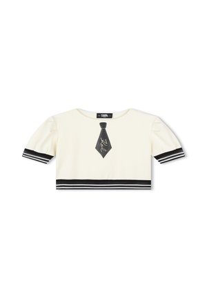 KARL LAGERFELD KIDS AVEC FAUSSE CRAVATE - T-shirt print - white