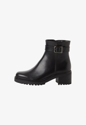 Tamaris, STIEFELETTE - Ankelstøvler - black leather