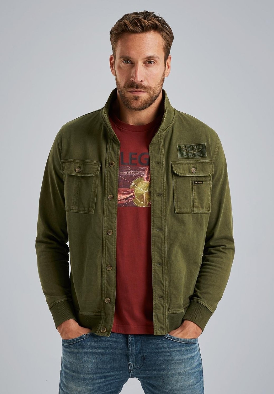 PME Legend MIT KNOPFVERSCHLUSS - Strickjacke - deep lichen green 