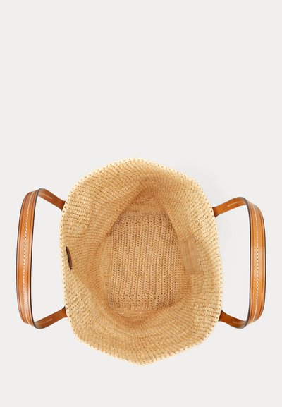 Polo Ralph Lauren BIG PONY RAFFIA LARGE TOTE - Shoppingväska - beige/cuoio