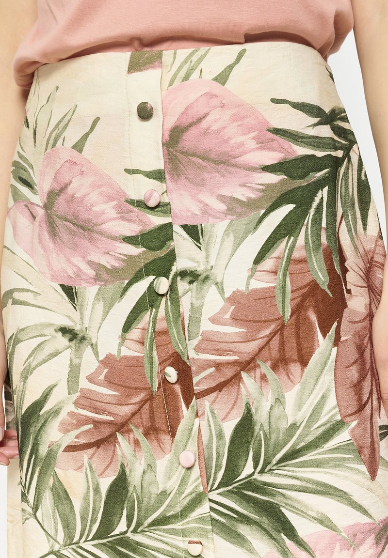 Jupe Midi A-Line Marks And Spencer - Floral Multicolore - Taille 20