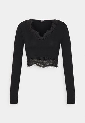 Top s dlouhým rukávem - black