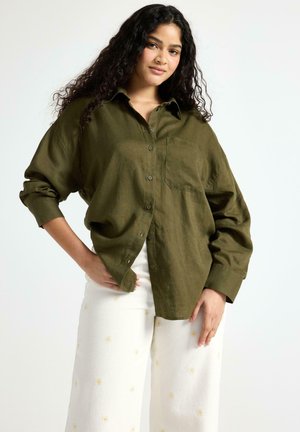 Skjortebluser - dark dusty green