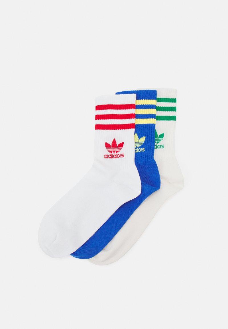 adidas Originals CREW  3 PACK - Zoknik - blue/chalk white/white