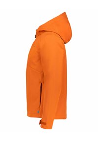 Orangenes Kapuzensweatshirt aus glattem Stoff. Verfügt über eine seitliche Reißverschlusstasche und verstellbare Bündchen. In einer figurbetonten, modernen Silhouette geschnitten.