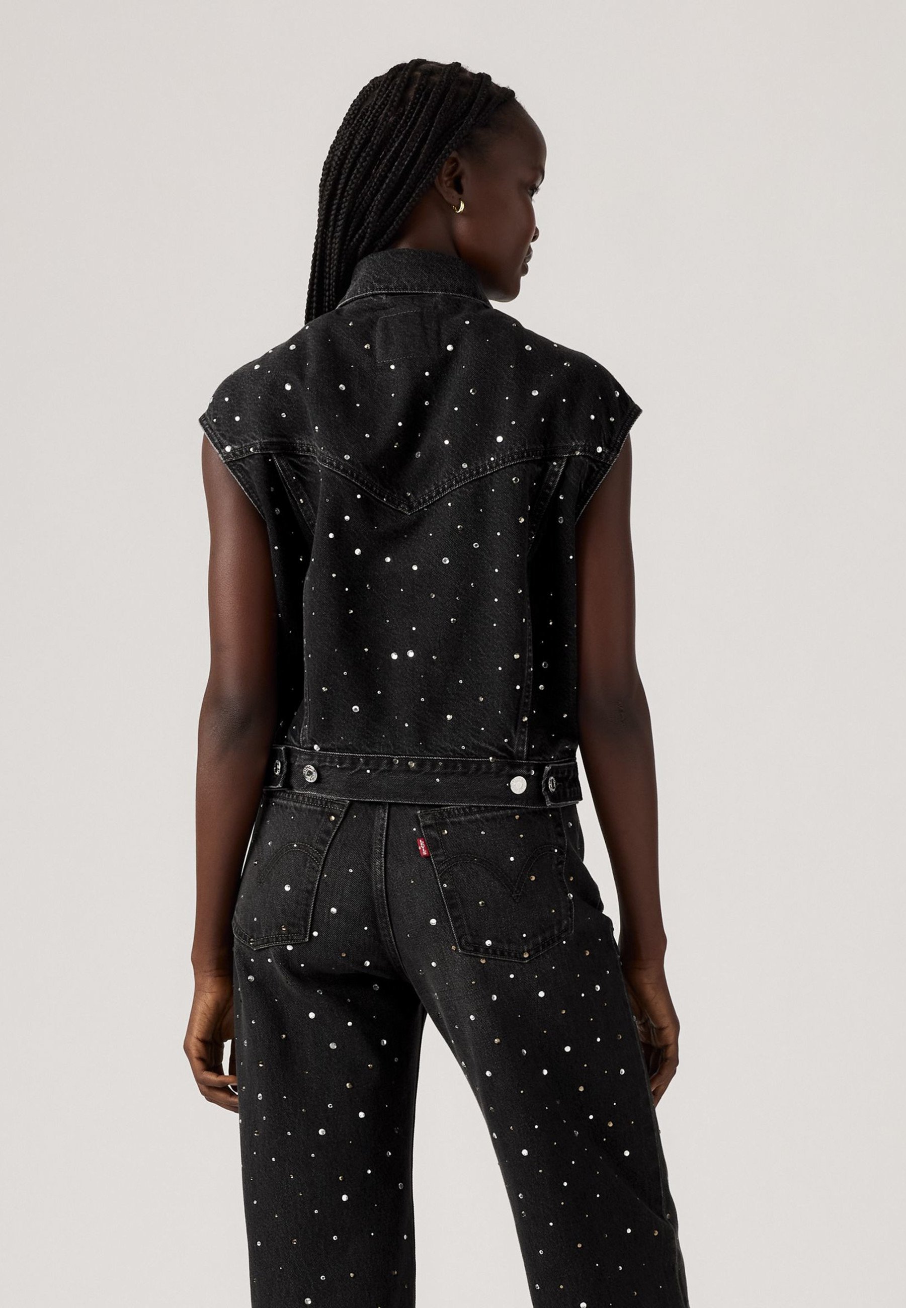 Levi's® SHRUNKEN 90S - Waistcoat - dazzle me smoke vest/black
