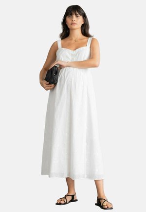 REGULAR FIT  V-NECK  - Blusenkleid - white