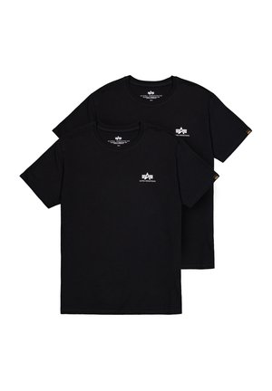 SMALL LOGO 2 PACK - T-shirt imprimé - black