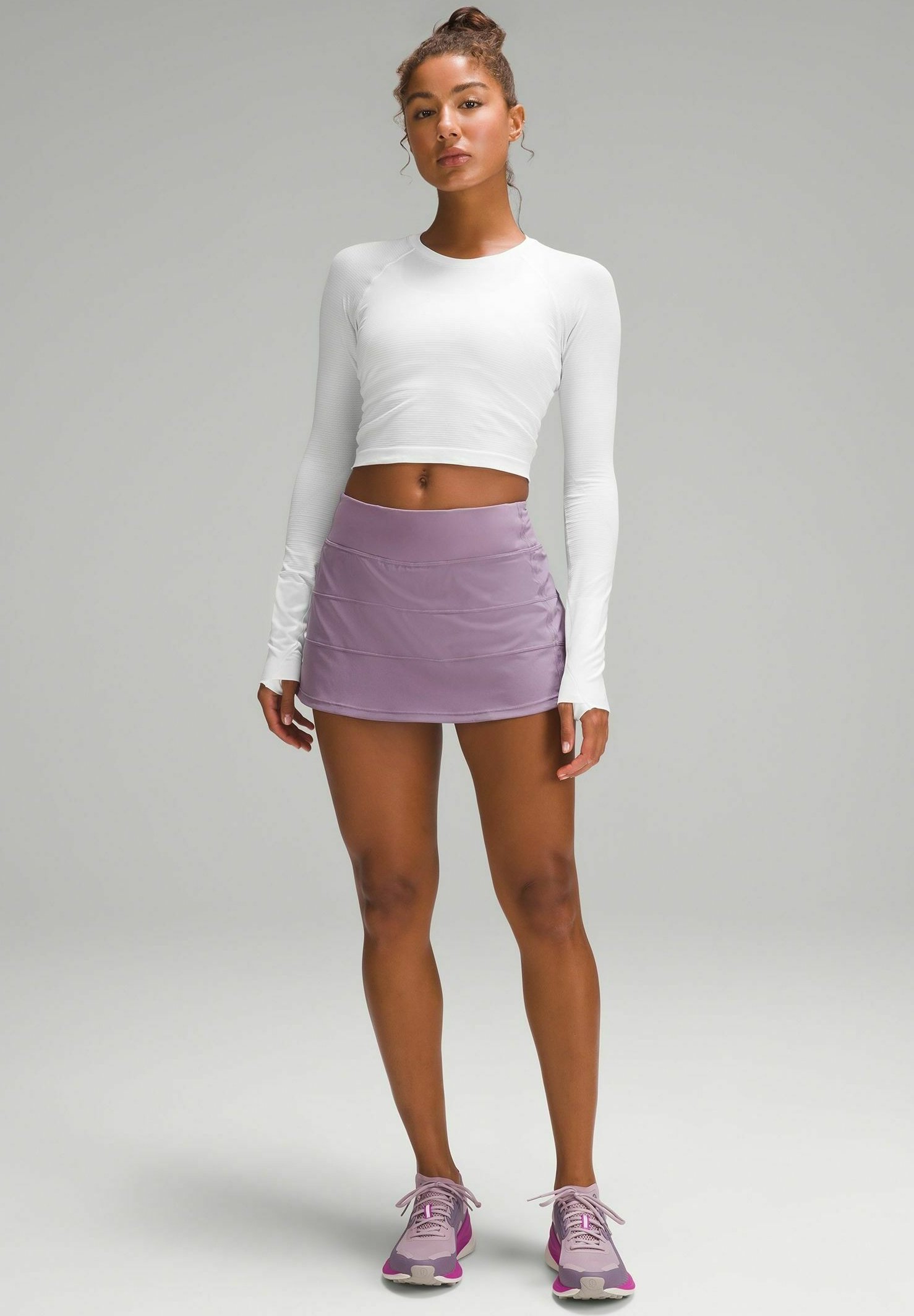 lululemon SWIFTLY TECH CROPPED - Longsleeve - white/wit - Zalando.nl