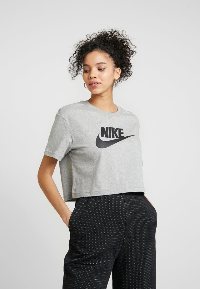 Camiseta estampada - grey heather/black