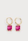 HUGGIE DROP - Oorbellen - gold-coloured/fuchsia