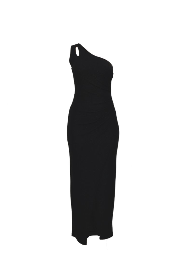 WAL G. ANNALISE CUT OUT ONE SHOULDER - Robe de cocktail - black/noir ...