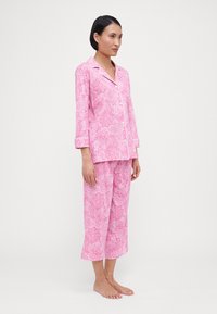 Lauren Ralph Lauren 3/4 SLEEVE CLASSIC NOTCH COLLAR - Σετ πιτζάμας - pink
