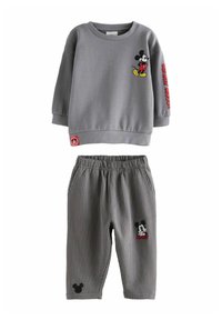 Next MICKEY STRIPE JOGGERS SET  - Collegepaita - charcoal grey