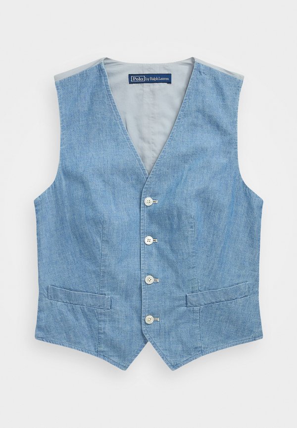 COTTON CHAMBRAY VEST - Waistcoat - chambray4