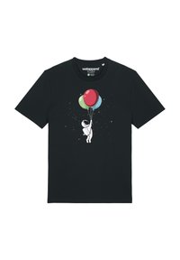 watapparel LITTLE BALLOON ASTRONAUT - T-shirt imprimé - black