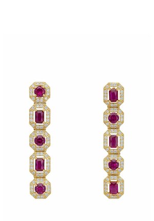 WHISTLEDOWN RUBY GEMSTONE - Earrings - gold-coloured