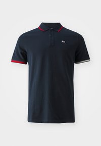 Tommy Jeans FLAG CUFFS - Polo shirt - dark night navy