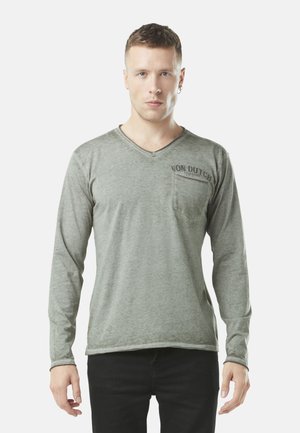 AVEC POCHE EN BURN OUT ROB - T-shirt à manches longues - vert