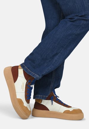 REBEKA - High-top trainers - cognac weiß