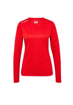 Langærmet T-shirt - tango red