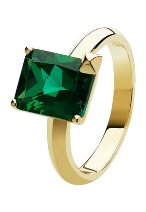 925ER SILBER, RECYCELT 1 SMARAGD - Bague - gelbgold