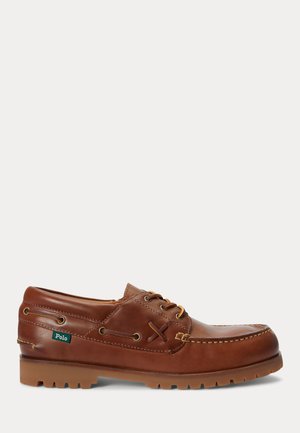Polo Ralph Lauren, RANGER LEATHER BOAT SHOE - Яхтени обувки - dark beech