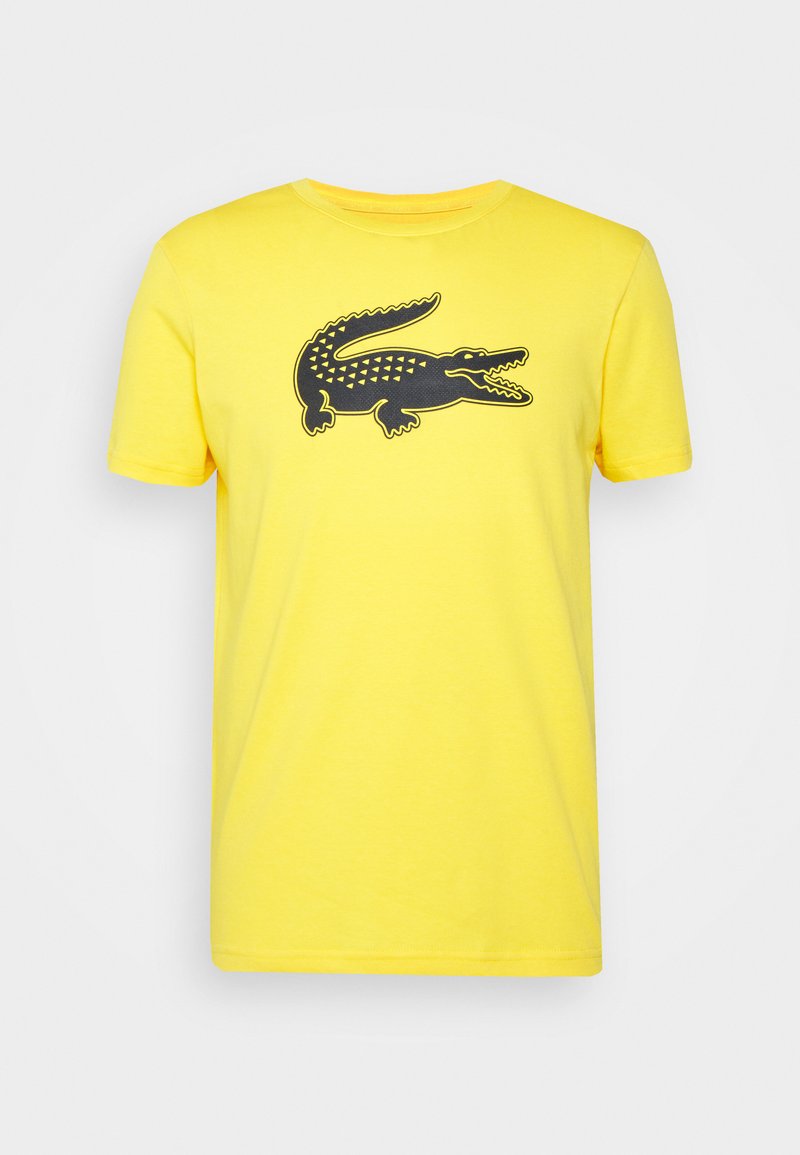 Lacoste Sport BIG LOGO - T-shirt desportiva - jaune/bleu marine