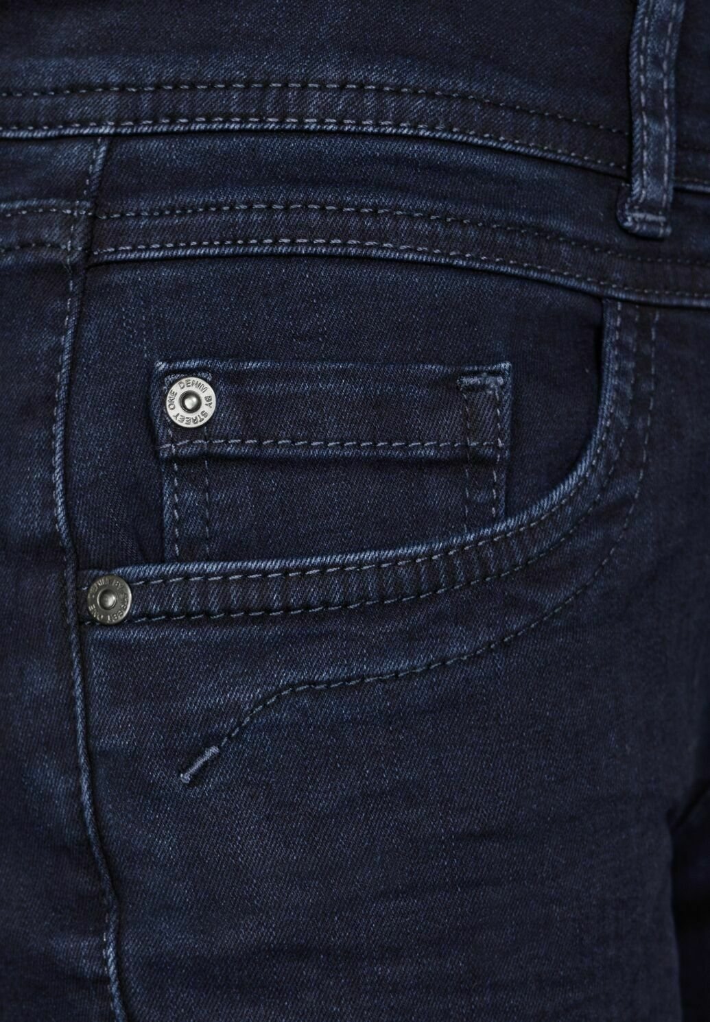 STREET ONE Damen Thermo Jeans - Schwarzblau, Casual Fit, Slim Legs, Mit Stretch Für Kalte Tage