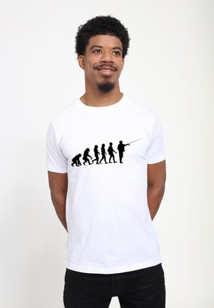 DUKE SONS FISHING EVOLUTION - T-shirt med print - white