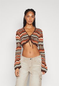 BDG Urban Outfitters LACEUP CARDI - Kardiganas - brown