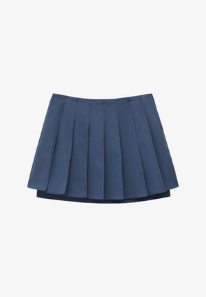 & OTHER STORIES, & OTHER STORIES PLEATED MINI SKIRT - Jupe trapèze - blue