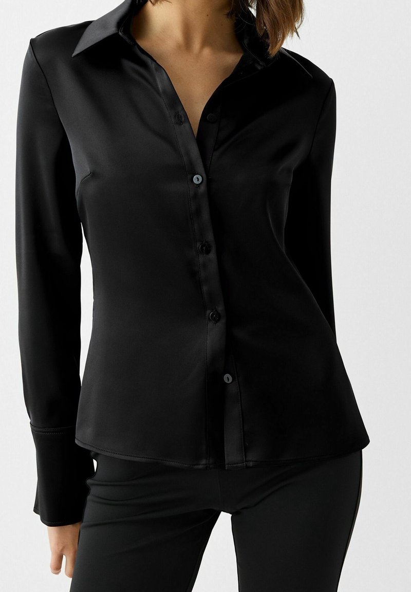 Bershka Camicia - black